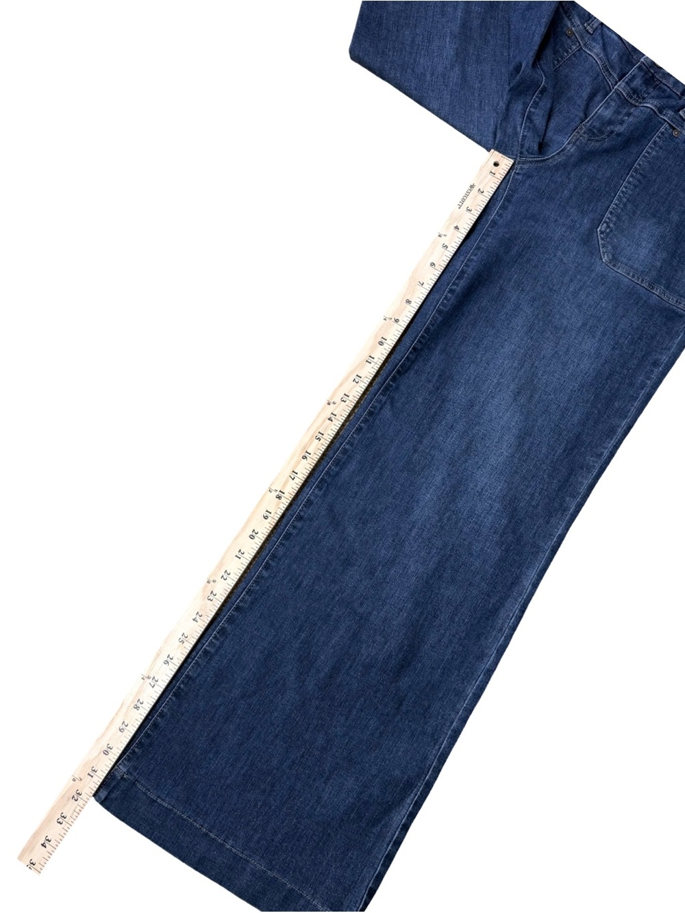 Wit & Wisdom Ab Solution Women Jeans High Rise Wide
Leg Stretch Color Indigo 4 - Picture 4 of 9